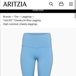 Aritzia TNA blue high rise leggings